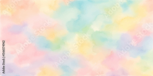 Abstract watercolor background with colorful bokeh pattern and artistic light illustration