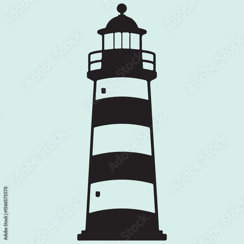 Coastal Lighthouse Silhouette Sea Safety Landmark
