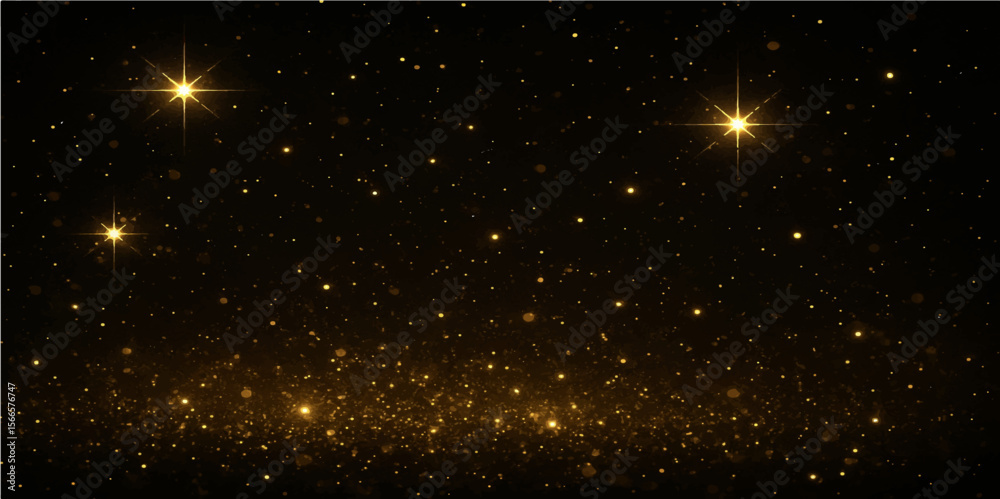 Fototapeta premium Abstract space background with glittering stars and particles
