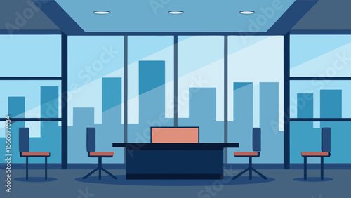 Modern office interior design featuring comfortable chairs, contemporary furniture, and a luxurious overall aesthetic