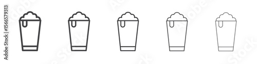 beer icon flat thin illustration symbol