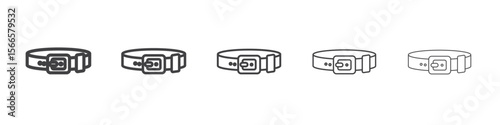 belt icon flat thin illustration symbol