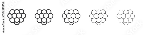 berries icon flat thin illustration symbol