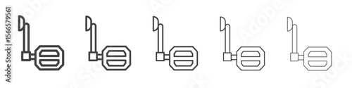 bicycle padels icon flat thin illustration symbol