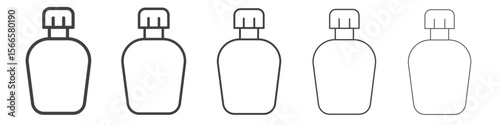 camping bottle icon flat thin illustration symbol