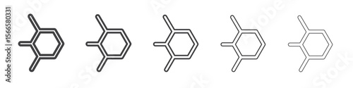 chemistry icon flat thin illustration symbol