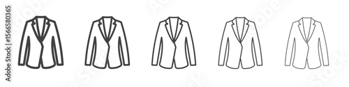 city icon flat thin illustration symbol