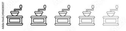 coffee grinder icon flat thin illustration symbol