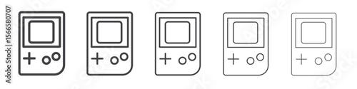 console icon flat thin illustration symbol