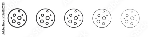 cookie icon flat thin illustration symbol