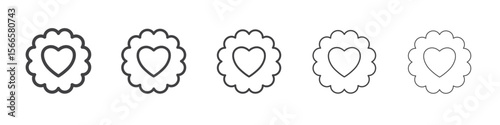 cookie icon flat thin illustration symbol