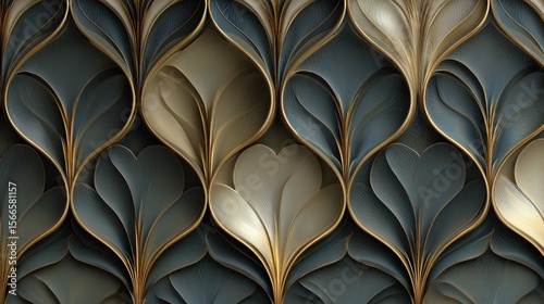 Fototapeta Naklejka Na Ścianę i Meble -  Abstract floral wall decor design