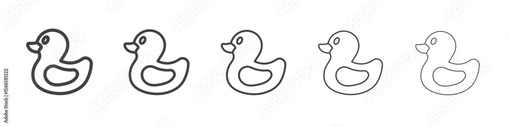 Fototapeta premium duck icon flat thin illustration symbol