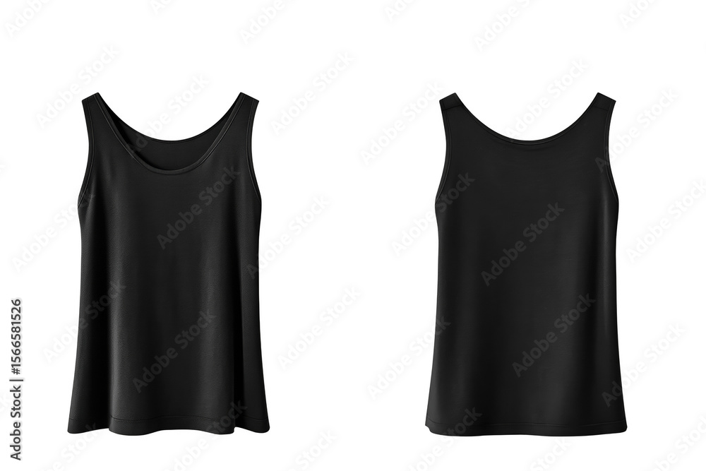 Elegant Black Sleeveless Top for Fashion Photography Display
