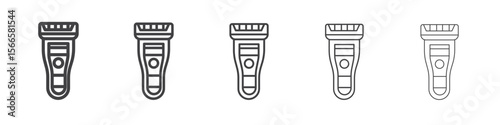 electric shaver icon flat thin illustration symbol