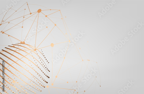 Abstract Digital Circles of Particles. Futuristic Circular Sound Wave. Big Data Visualization.
3D Virtual Space VR Cyberspace. Crypto Currency Blockchain Concept. Vector Illustration.brown background 