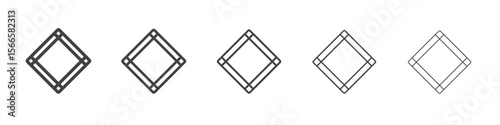 handkerchief icon flat thin illustration symbol