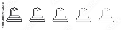 hose icon flat thin illustration symbol