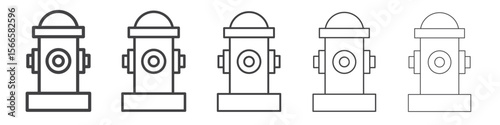 hydrant icon flat thin illustration symbol