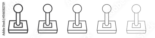 joystick icon flat thin illustration symbol