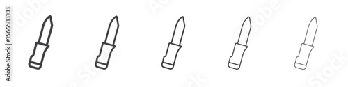 knife icon flat thin illustration symbol