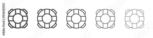 lifebuoy icon flat thin illustration symbol