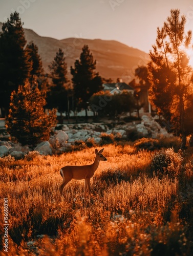 A Deer Stands in Autumnal Warmth