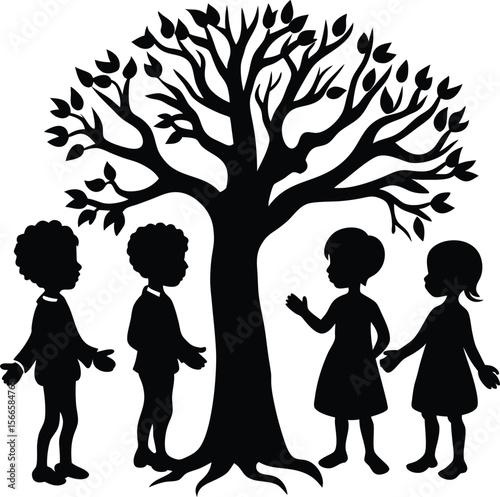boy and girl silhouette