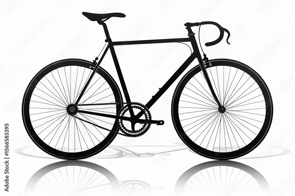 Obraz premium Vintage bicycle vector illustration. Silhouette of a bicycle icon