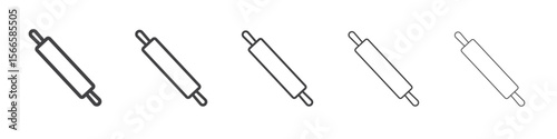 rolling pin flat thin illustration symbol