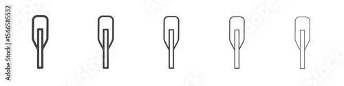 rowing oar icon flat thin illustration symbol