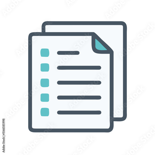 document icon on square internet button