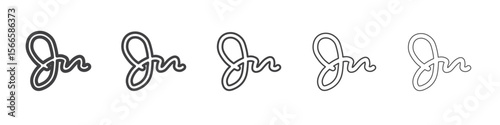 sign icon flat thin illustration symbol