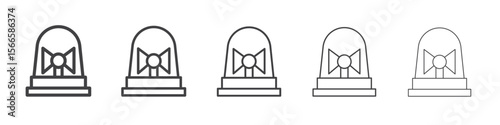 siren icon flat thin illustration symbol