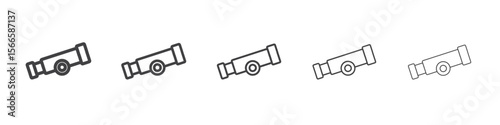 telescope icon flat thin illustration symbol