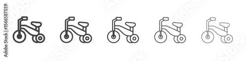 tricycle icon flat thin illustration symbol