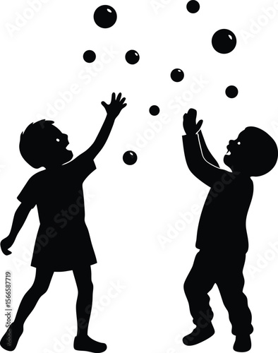 child playing with ball