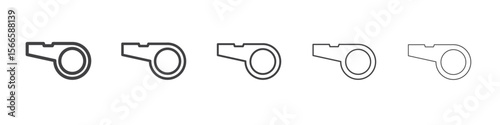 wistle icon flat thin illustration symbol