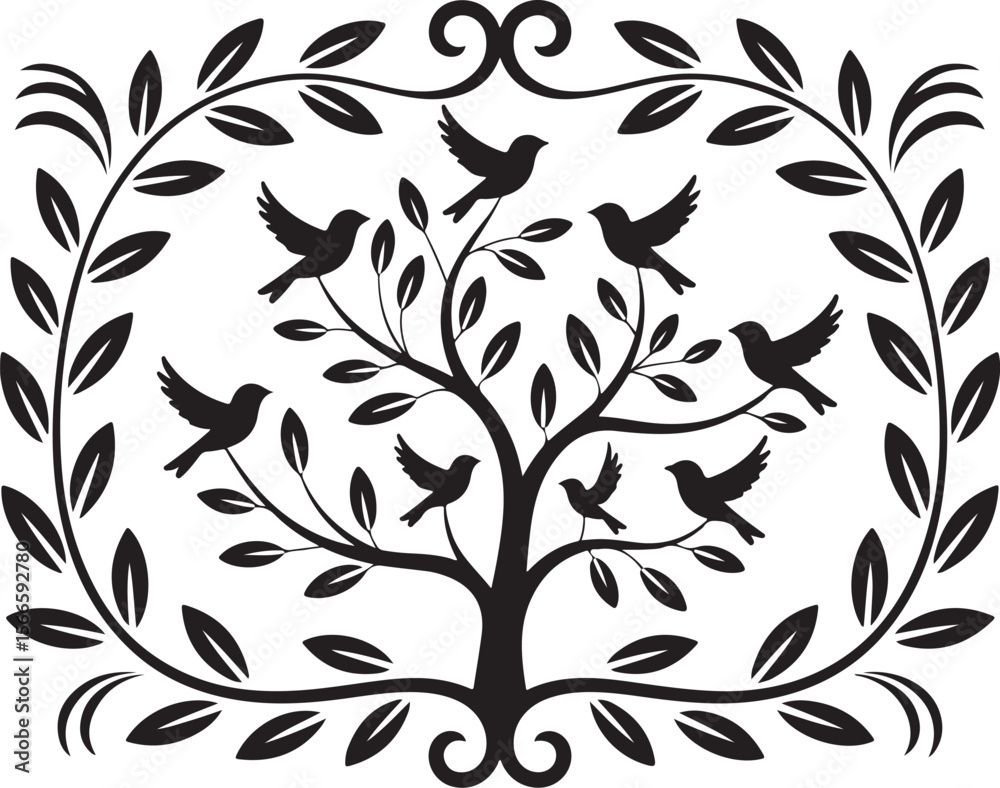 Obraz premium Botanical Butterfly Laser Cut Design Bundle
