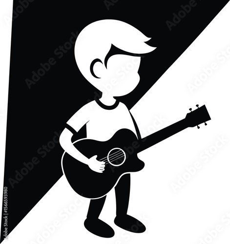 rock musician with guitar