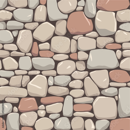 Stone wall texture, grey cobblestone surface, natural masonry background, abstract stonework design