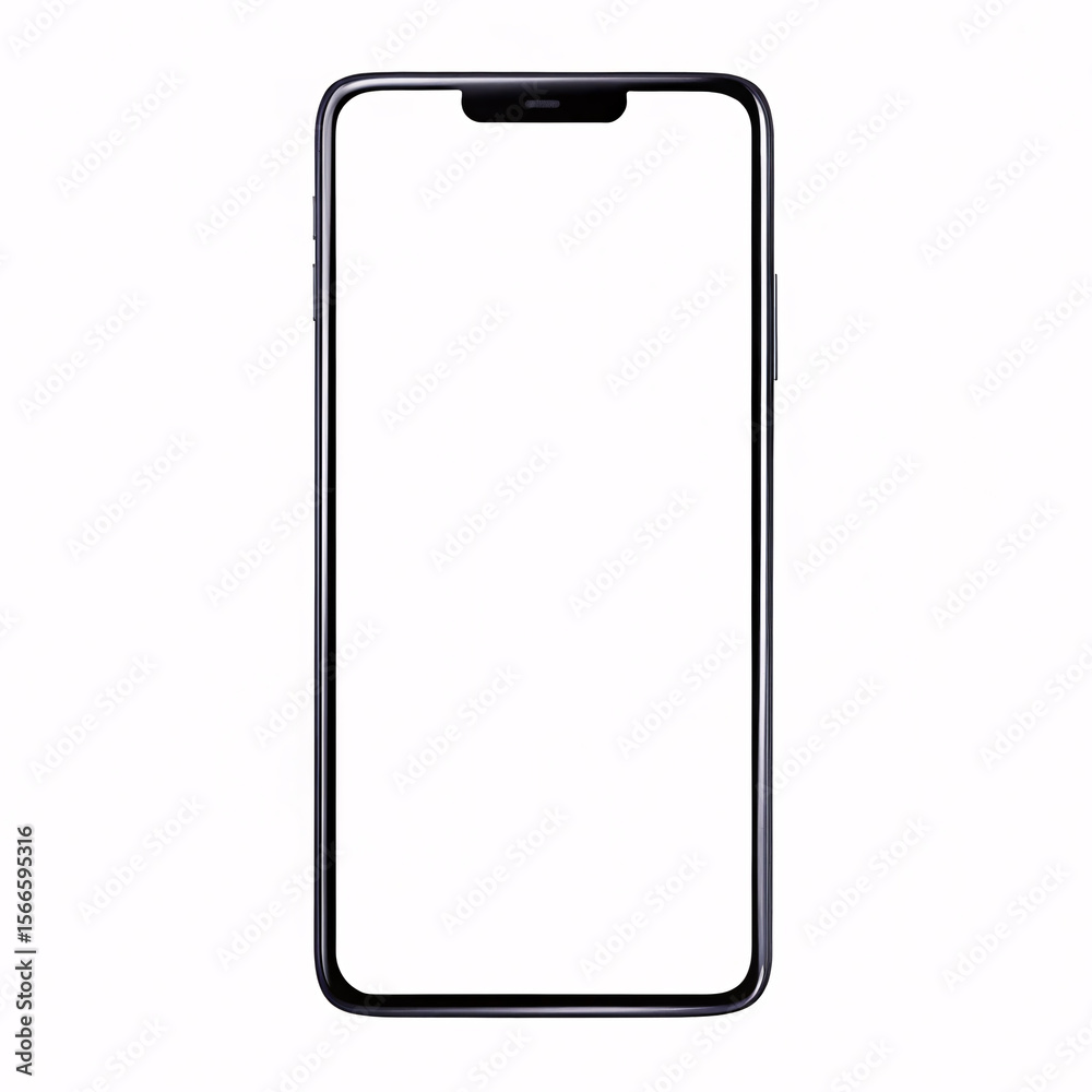 Realistic smartphone mockup with blank screen. Phone isolated on white background with copy space on display. Modern gadget with place for app, website advert. UI , UX design. Vector illustration. Realistic smartphone mockup with blank screen. Phone isolated on white background with copy space on display. Modern gadget with place for app, website advert. UI , UX design. Vector illustration.