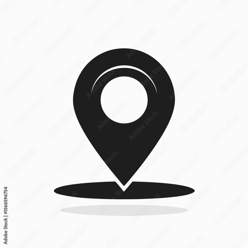 Simple Black Location Pin Icon GPS Marker for Maps and Navigation Simple Black Location Pin Icon GPS Marker for Maps and Navigation