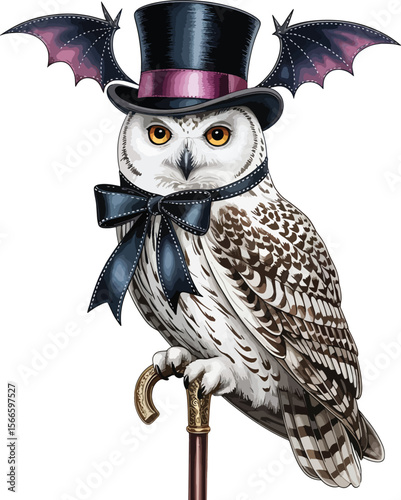 magician owl art design illustration premium quality