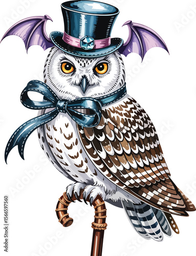 magician owl art design illustration premium quality