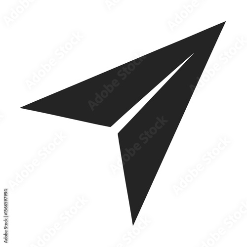 Simple Paper Airplane Icon Vector Illustration, Origami, Flight, Travel, Graphic Design