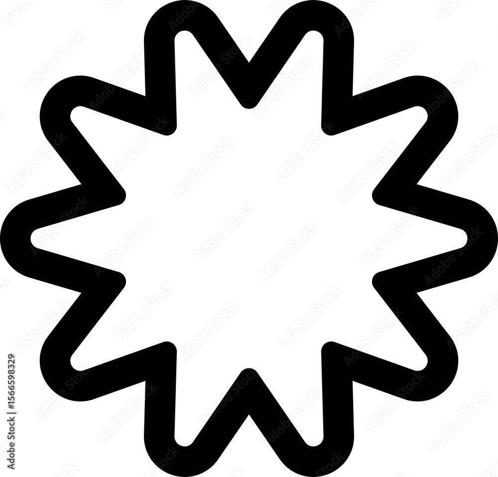 Naklejka premium Star geometric shapes. Element bold line style