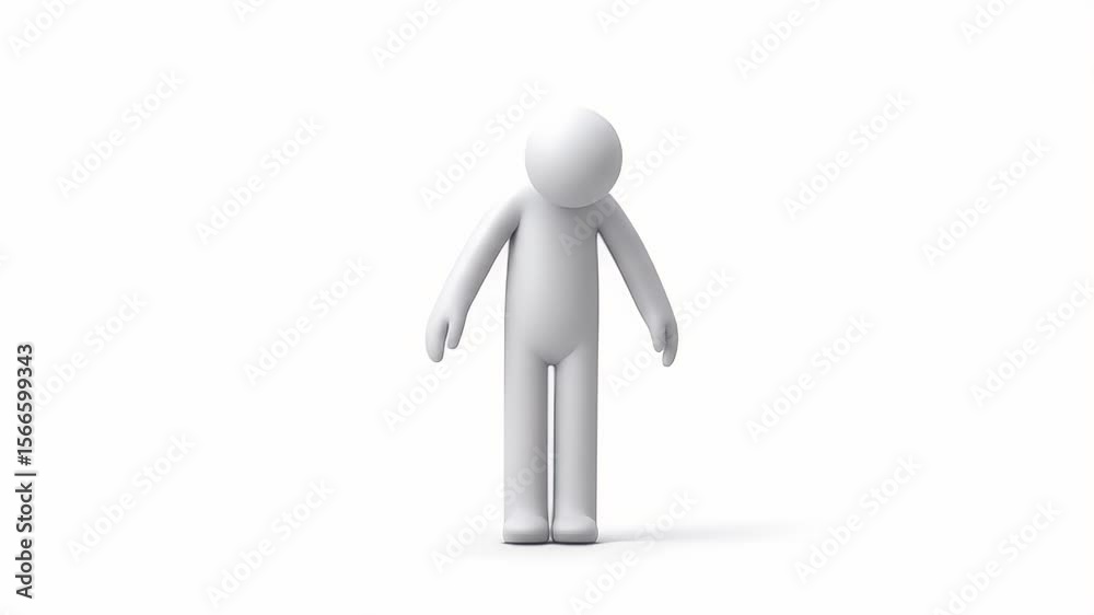 Static 3D Model Depicts Sadness and Loneliness Static 3D Model Depicts Sadness and Loneliness