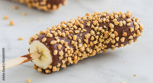 Frozen Banana Treat on Stick PNG