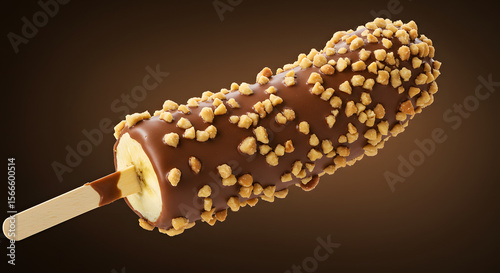 Banana Pop with Chocolate and Nuts PNG